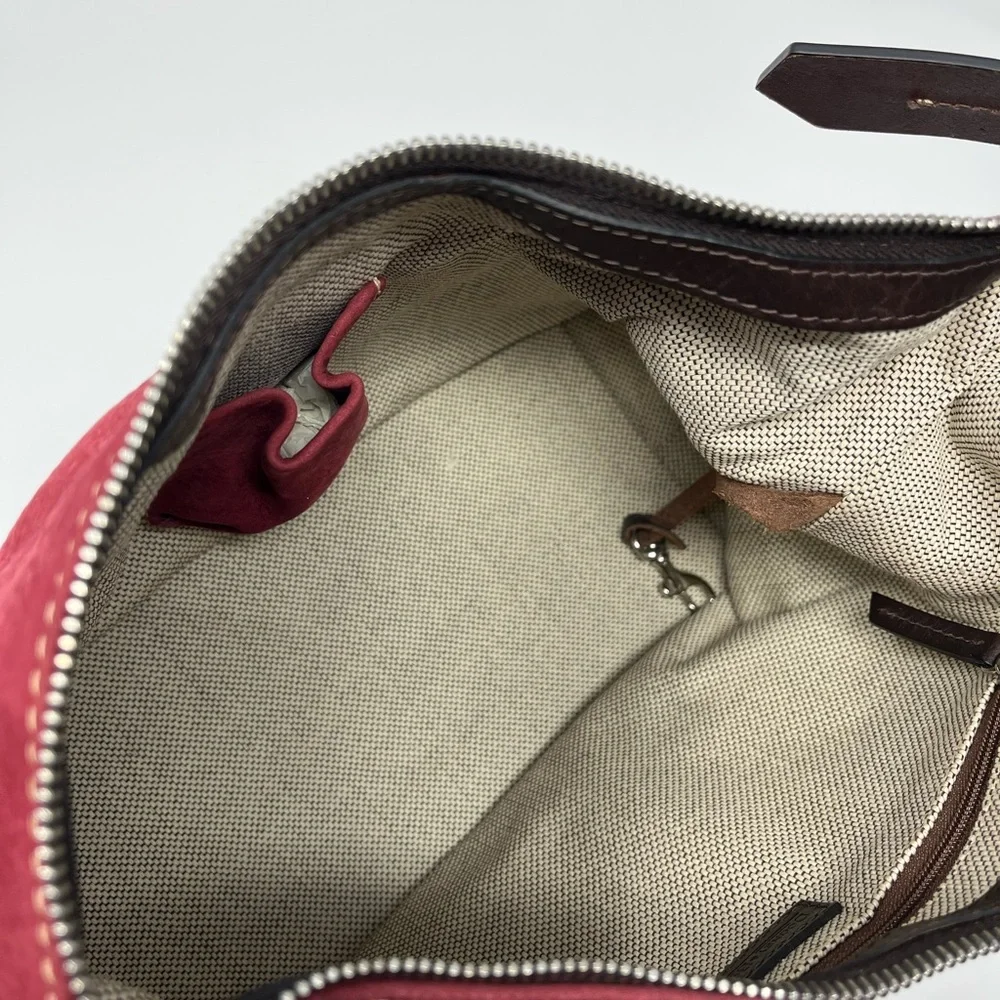 Dooney & Bourke Vintage Rose Nubuck Leather Shoulder Bag